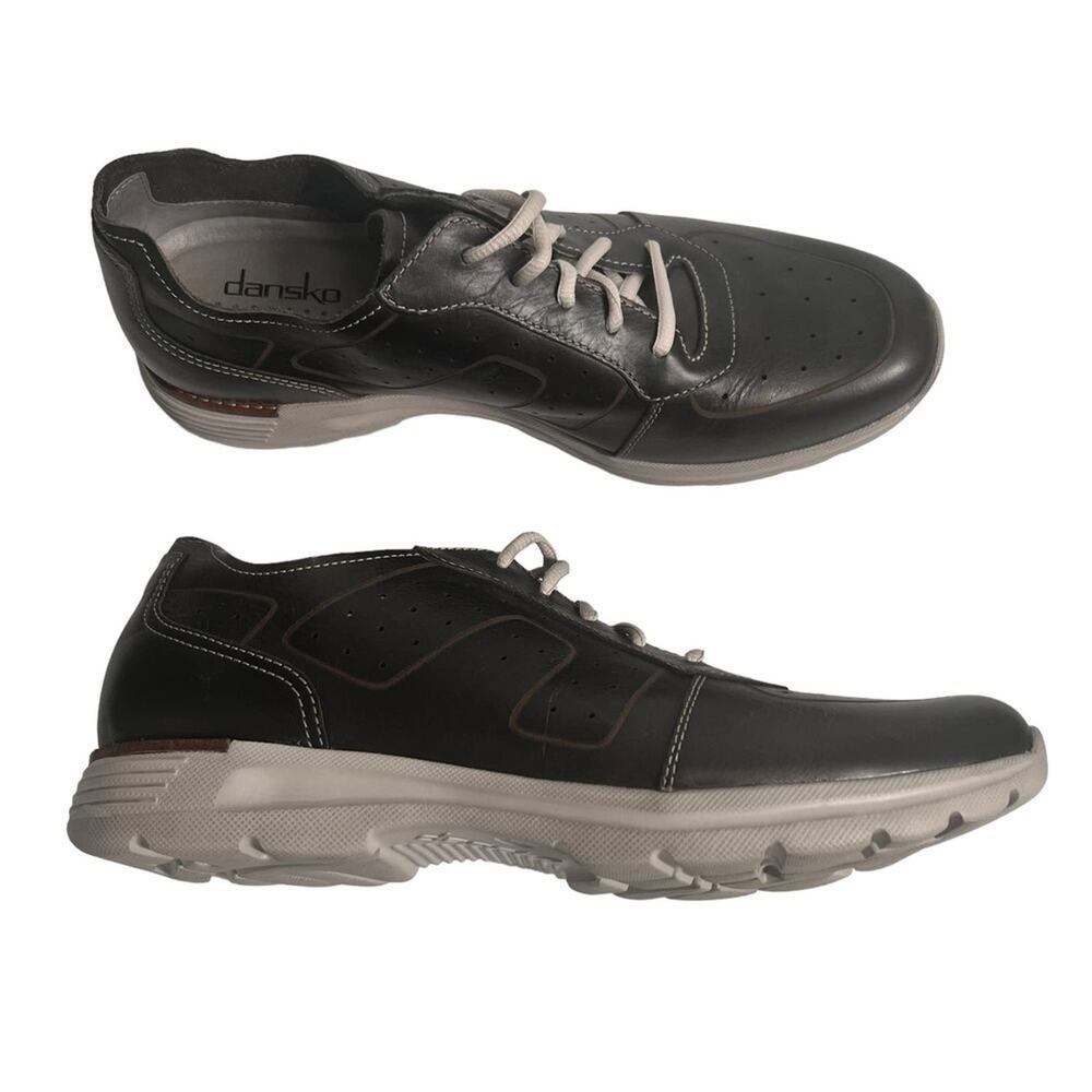 Dansko Wesley Lace Up Black Leather Men's Comfort Sneaker Men's Size 12 - Picture 7 of 12